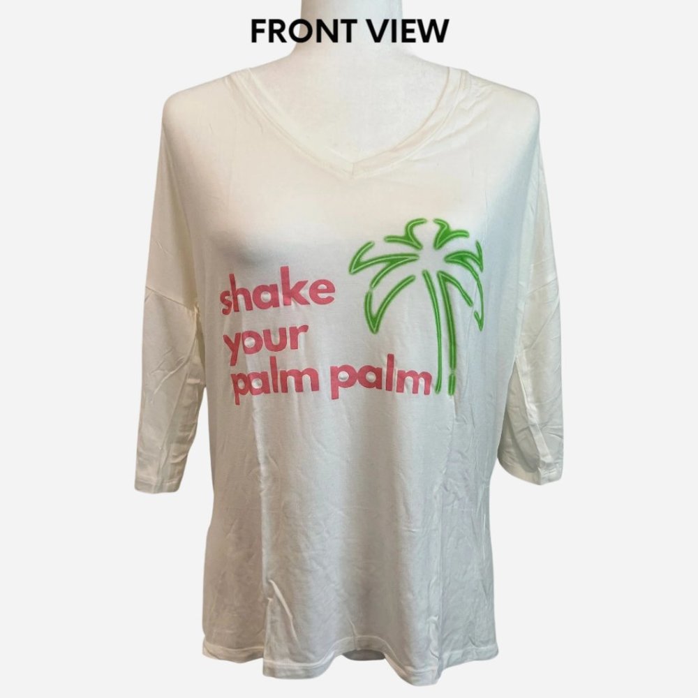 SALE!!!!!! NWT Judith March White Palm Shirt - S, M, L